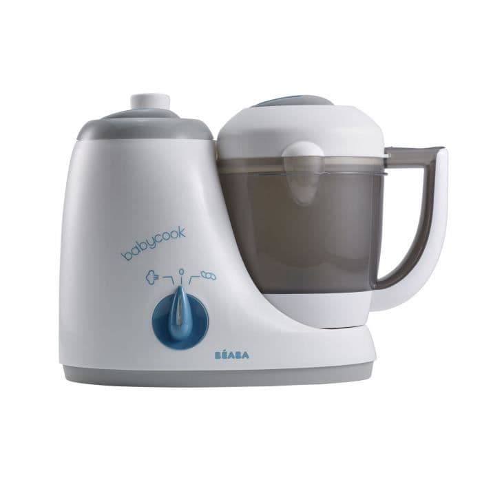 BEABA 4 i 1 Baby køkkenrobot - Babycook original grå / blå