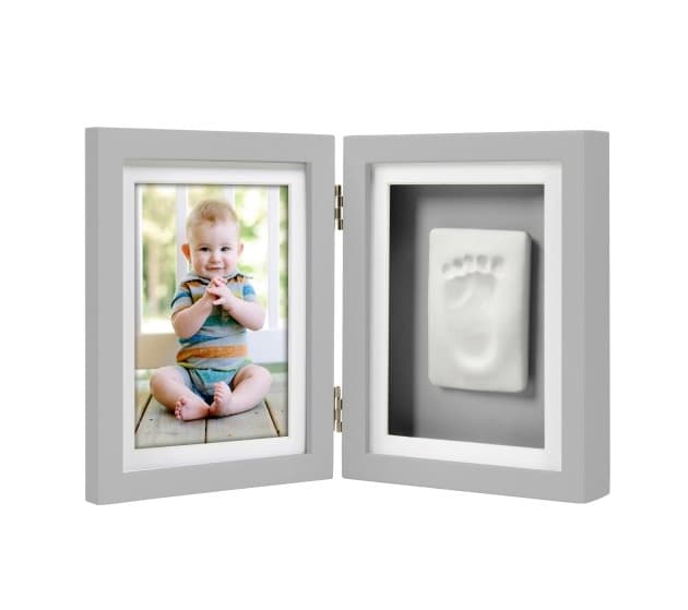 Babyprints Ramme Dobbel Grå