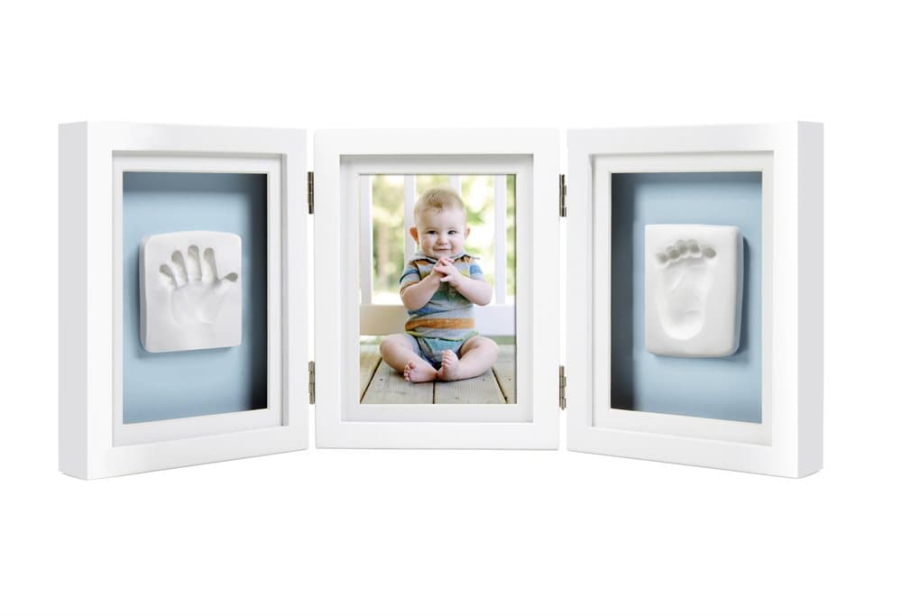 Babyprints Deluxe ledad Ram Trippel, Vit, Pearhead