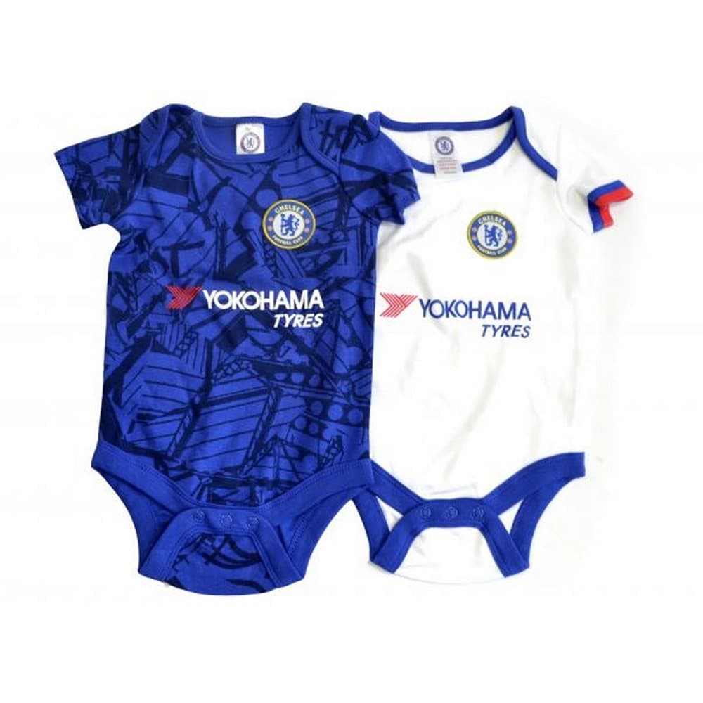 Chelsea FC Unisex Baby 2019/20 Bodysuits (Pack Of 2)