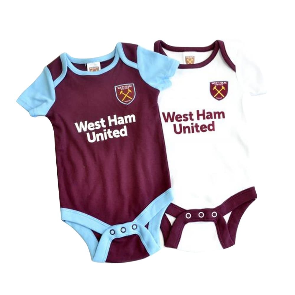 West Ham United FC Unisex Baby 2019/20 Bodysuits (Pack Of 2)
