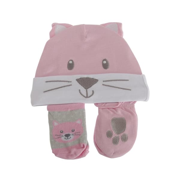 Nursery Time Baby Girls 3 Piece Cat Design Gift Set CDON