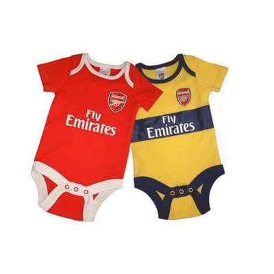 Arsenal FC Baby Unisex Bodysuit (Pack Of 2)
