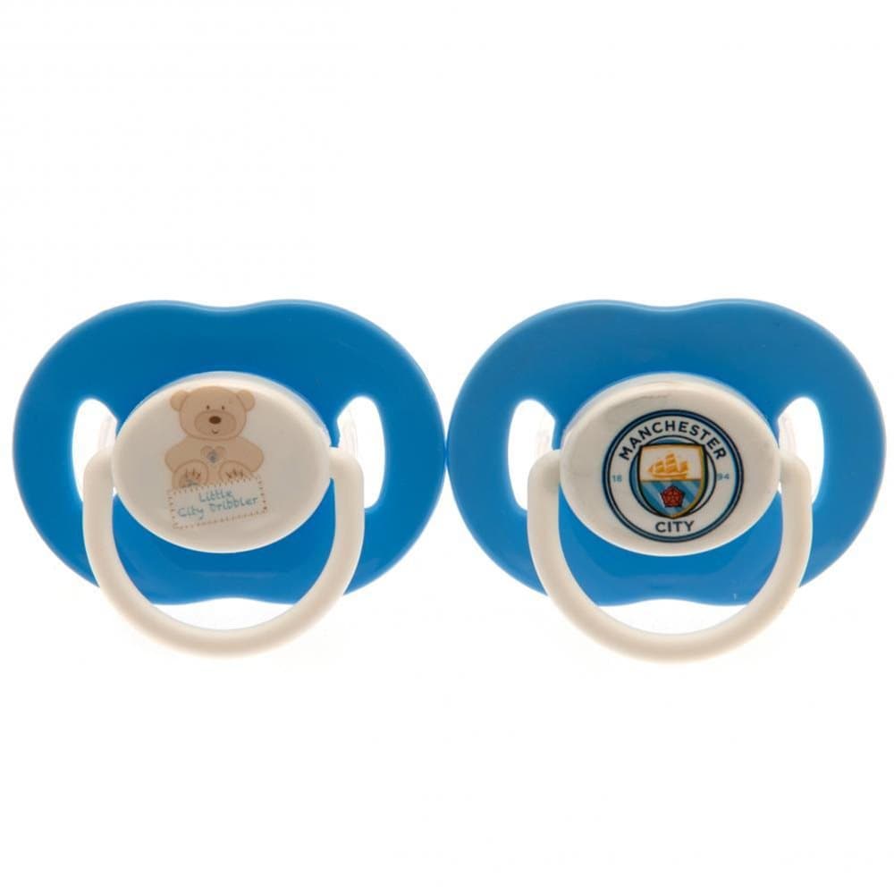 Manchester City FC Official Soothers (Pack Of 2)