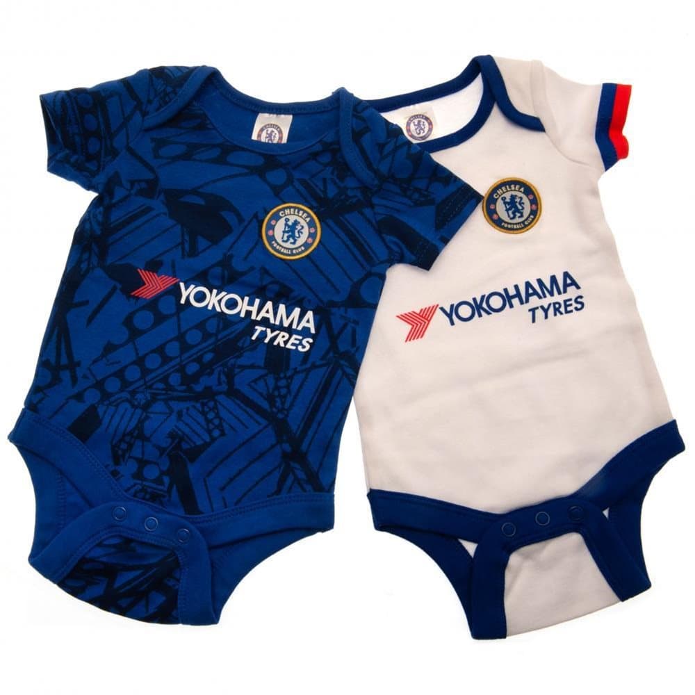 Chelsea FC Unisex Baby Bodysuit (Pack of 2)