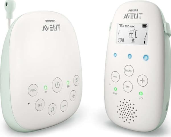 Philips AVENT SCD711/52, 50 m, 50 m, 330 m, Grön, Vit, LCD, AC, Batteri