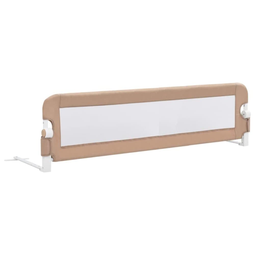 vidaXL sengegelænder til barneseng 150 x 42 cm polyester gråbrun