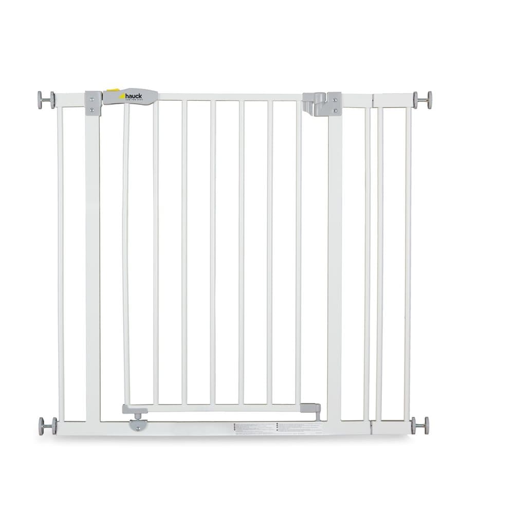 Sikkerhetsgrind, Open 'n Stop Safety Gate + 9 cm forlengning, White, Hauck