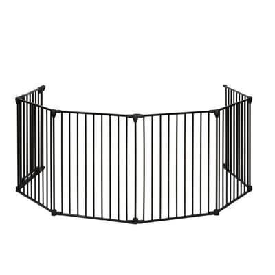 NIDALYS Barrier Multi Functional Firewall Metal 70cm-370cm Sort