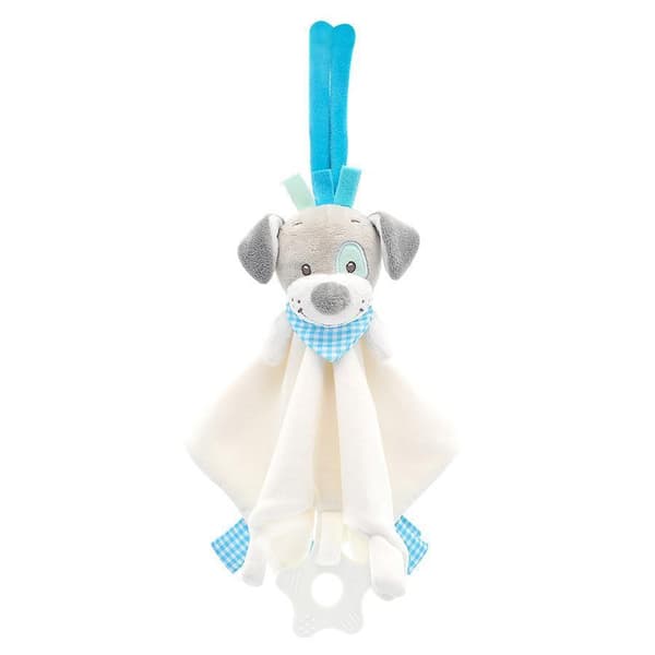 Baby plysch barnhandduk teether leksak snuttefilt