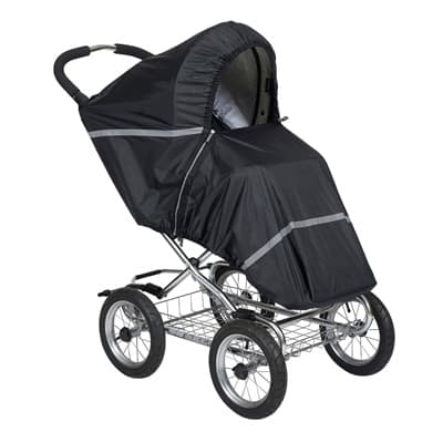 Regntrekk til forovervendt trille/joggevogn, Svart, Tullsa