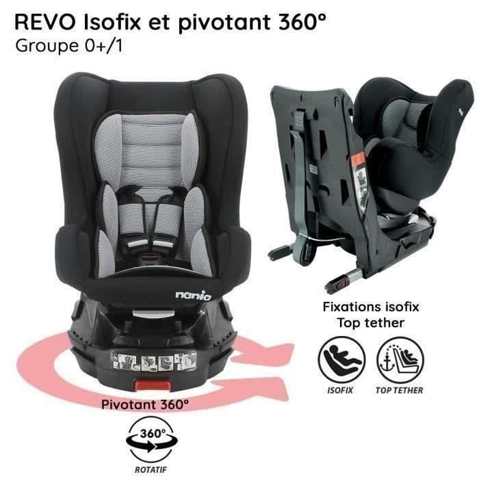 NANIA drejelig drejestol isofix 360 ° fra 0 til 18 kg Gruppe 0 + / 1 - Hatrix