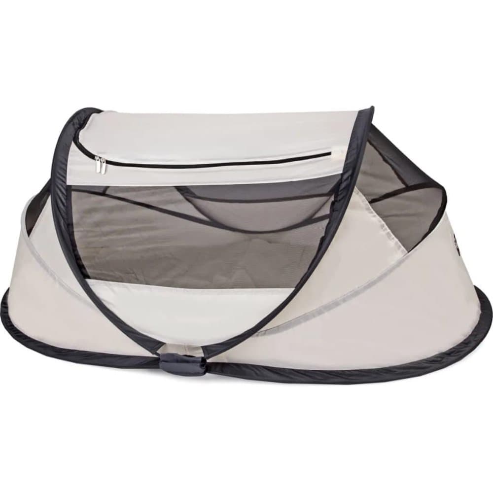 DERYAN pop up rejseseng BabyBox med myggenet cremefarvet
