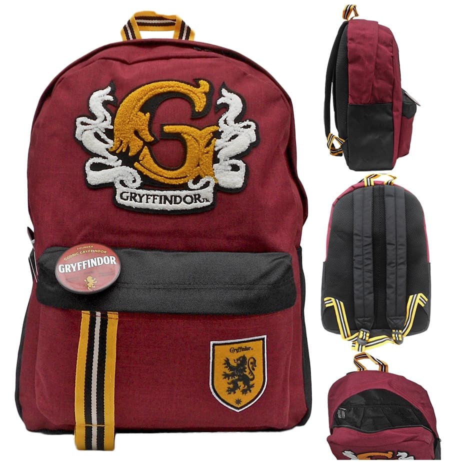 Harry Potter Gryffindor med patch rygsæk taske 44x31x14cm