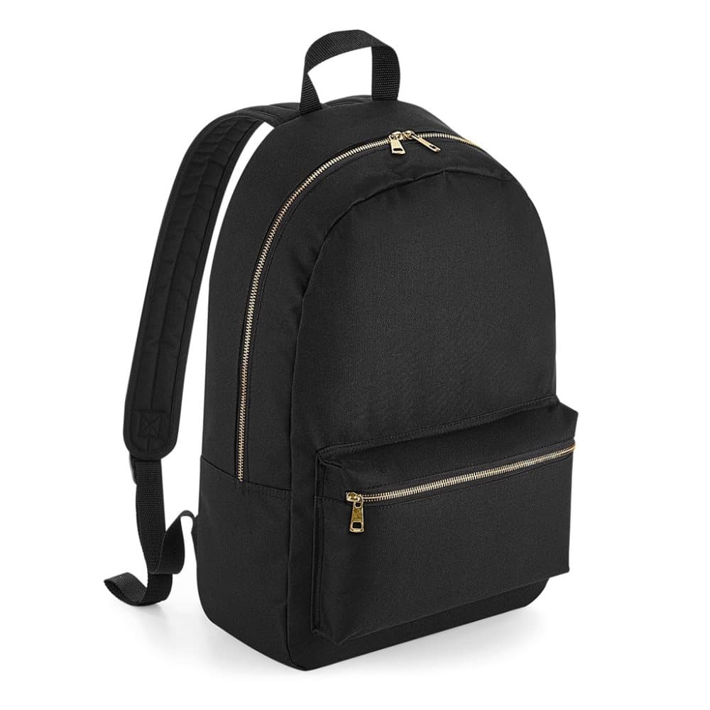 BagBase Metallisk ryggsäck med dragkedja