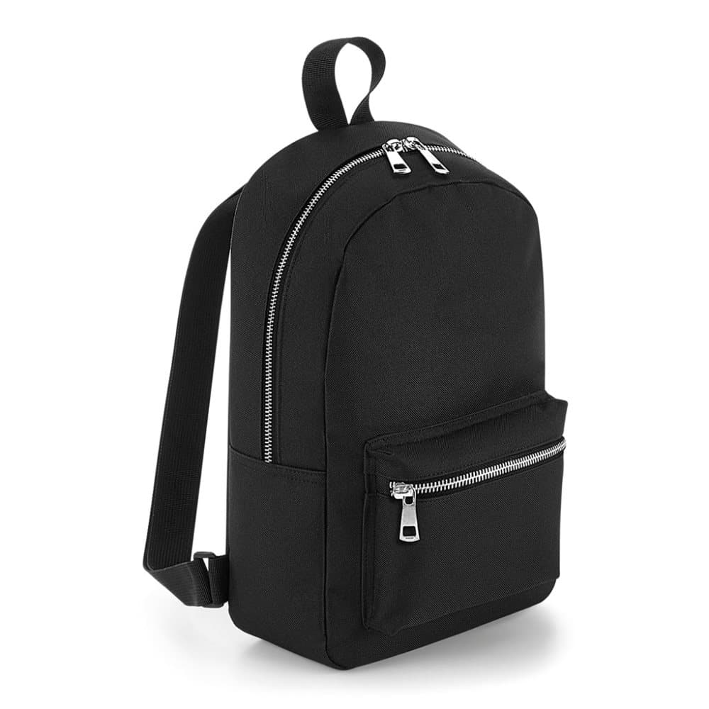 BagBase Metallic Zip Mini Backpack