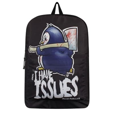 Psycho Penguin I Have Issues Backpack