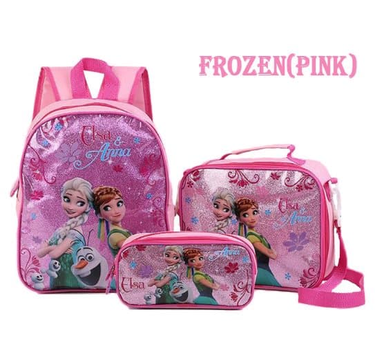 Frozen Ryggsäck Skolväska 3 Pack - 2 Färger