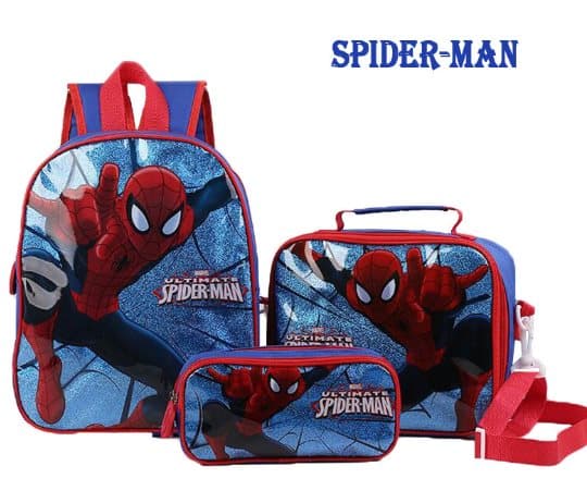 Ryggsäck Skolväska 3 Pack födelsedagspresent Spider Man