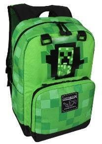 MINECRAFT CREEPY CREEPER SINGLE BACKPACK - DARK GREY (7652)