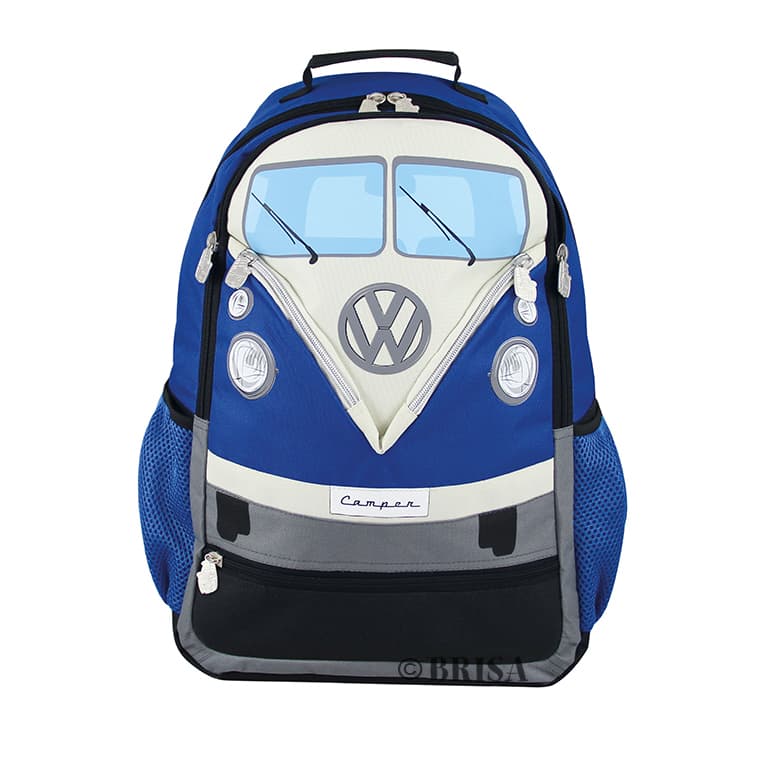BRISA VW Collection - Volkswagen Bus T1 Camper Van Transporter Stor rygsækk (L/Blue)