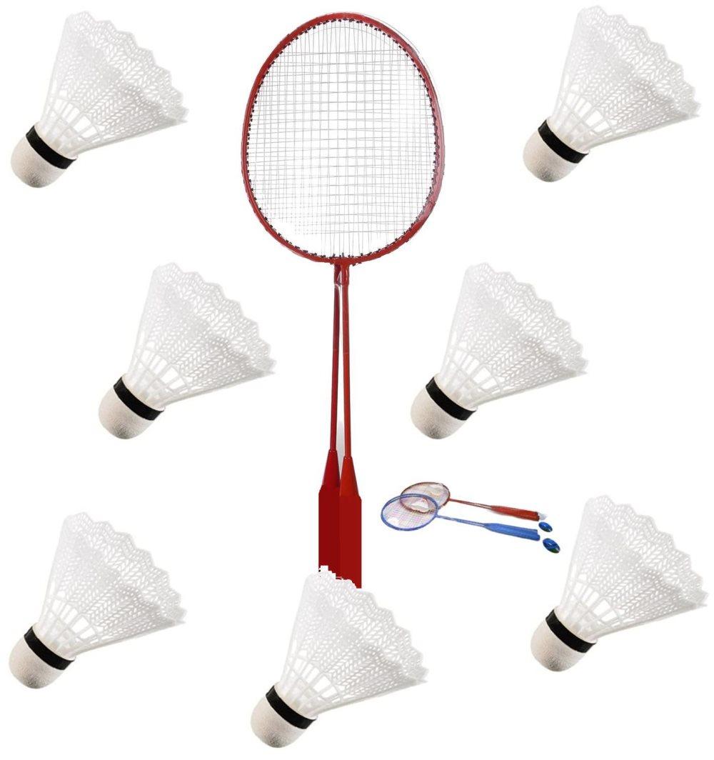 Badminton Set. 2 x Badminton Racket o 7 x Badmintonbollar
