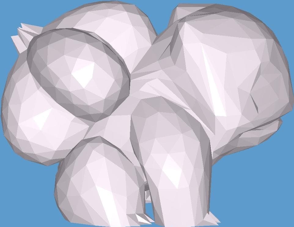 Size: XL, Low poly "Bulbasaur" Pokémon Collection, Collect all