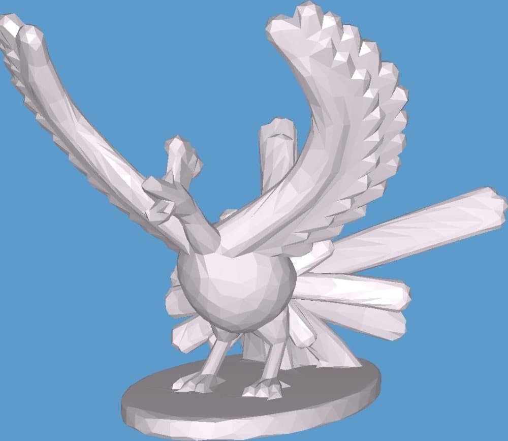 Size: XL, Low poly "Ho Oh" Pokémon Collection, Collect all