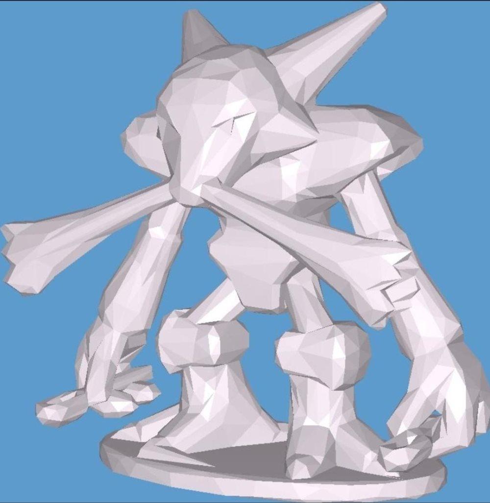 Size: XL, Low poly "Alakazam" Pokémon Collection, Collect all