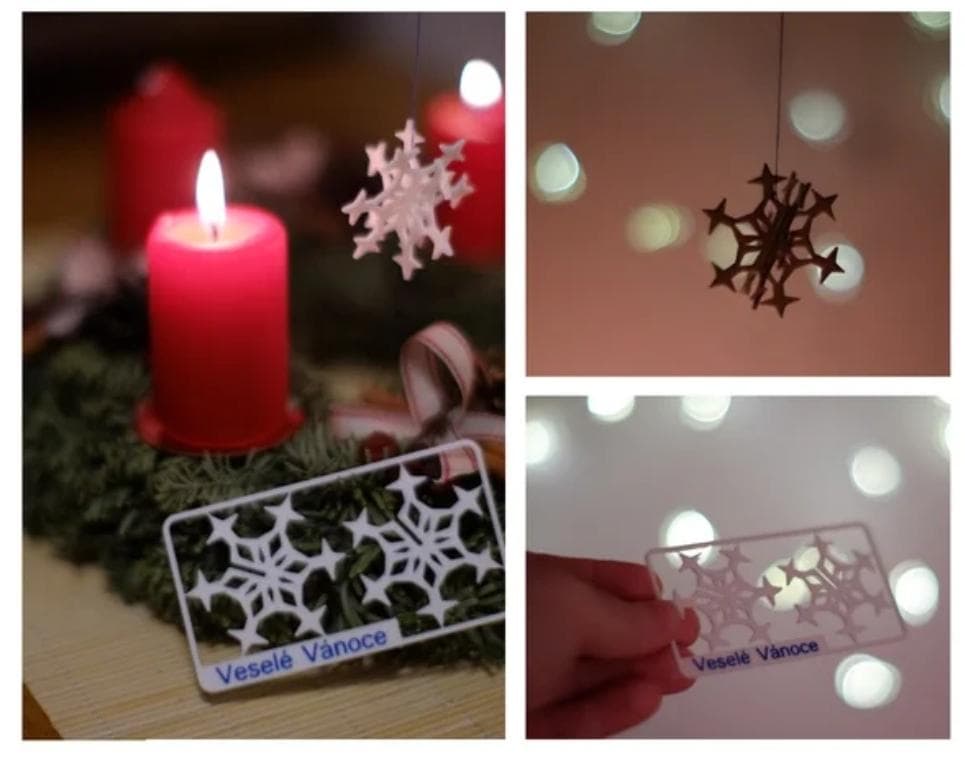 Size: S, Christmas Snowflake kit card