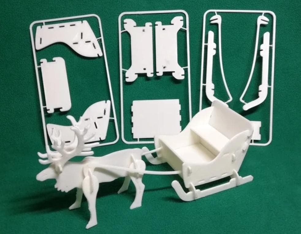 Sleigh christmas card kit