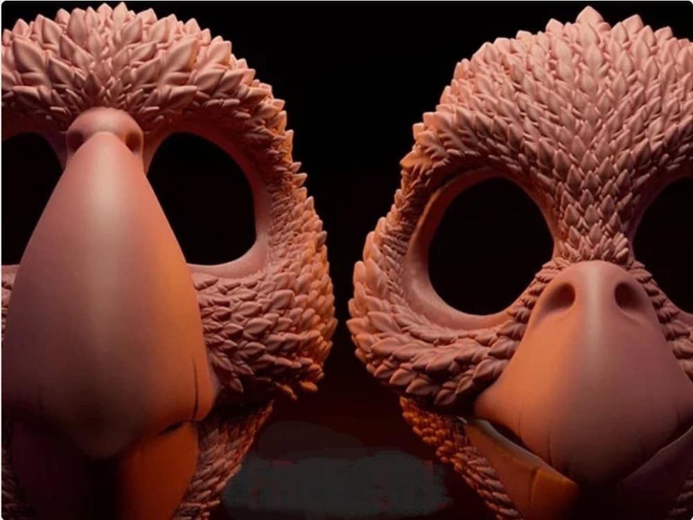 Birds Masks - Moving Jaw (building kit, several sizes available)