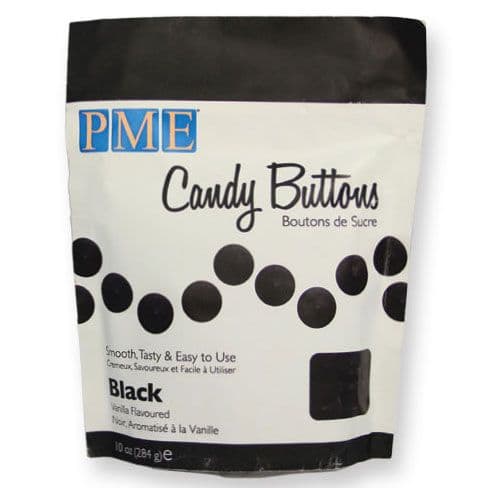 UTFÖRSÄLJNING - PME Candy Buttons Black, Svart, Candy Melts, FC97310