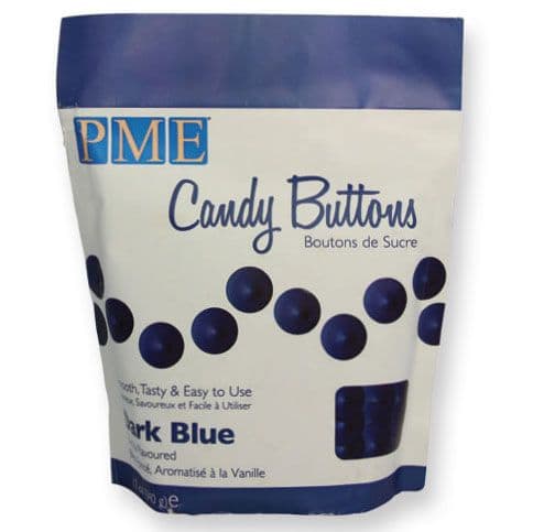 UTFÖRSÄLJNING - PME Candy Buttons Dark Blue, Mörkblå, Candy Melts, CB003