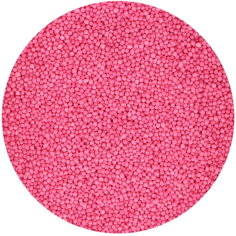FunCakes Nonpareils Dark Pink Strössel Sockerpärlor Rosa