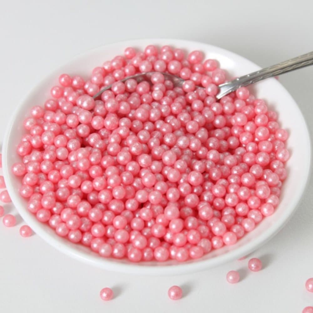 FunCakes Sugarpearls Pearl Pink Sockerpärlor Pärlrosa Strössel Strösselkulor