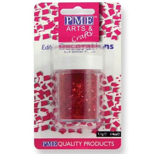PME Ätbara Röda Red Glitter Flakes GF141