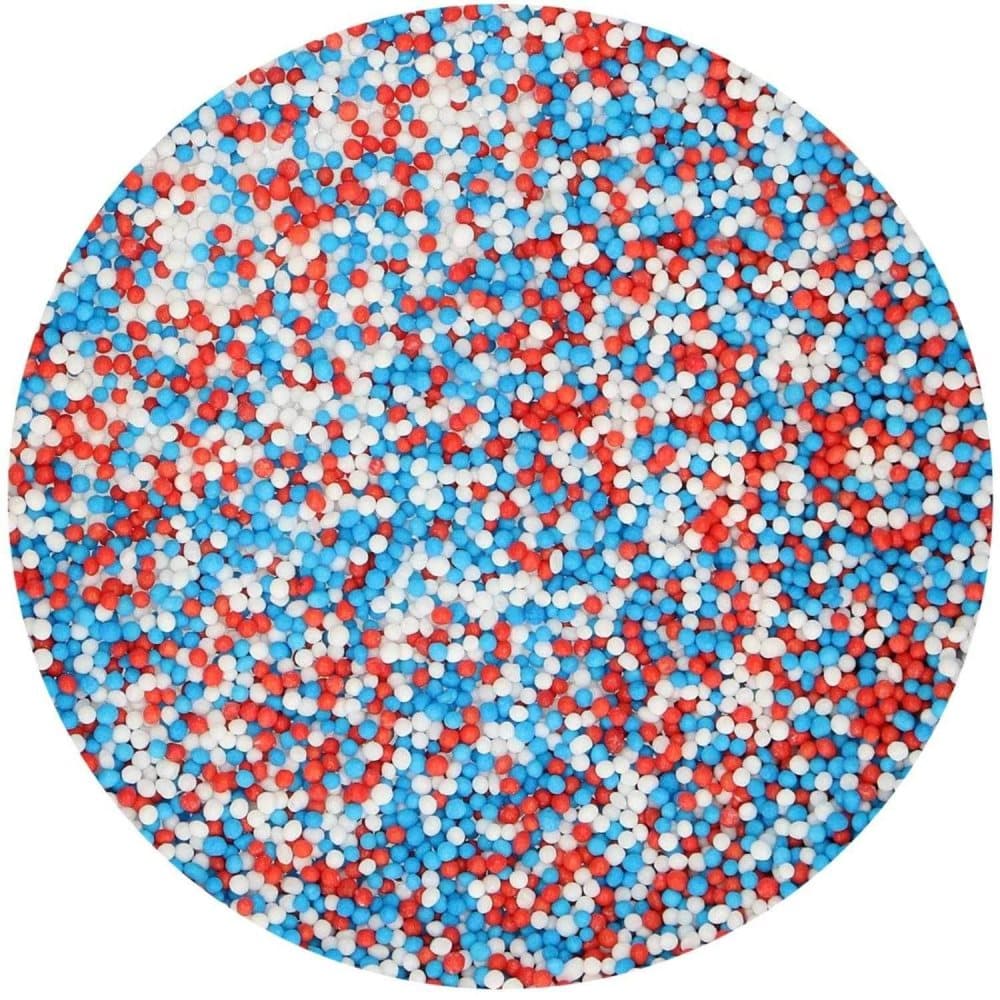 Röd-Blå-Vit Nonpareils Patriotic Mix Strössel - FunCakes