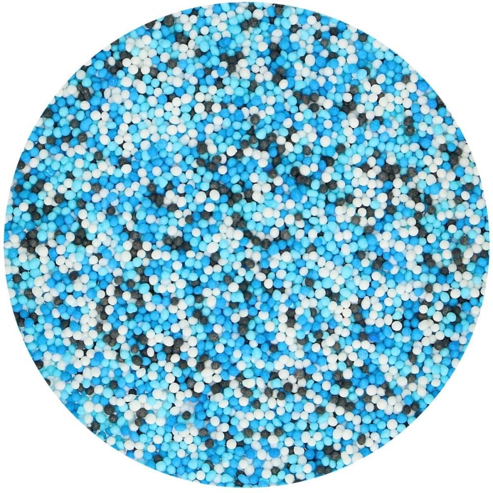 Blå Shark Mix Nonpareils Strössel - FunCakes