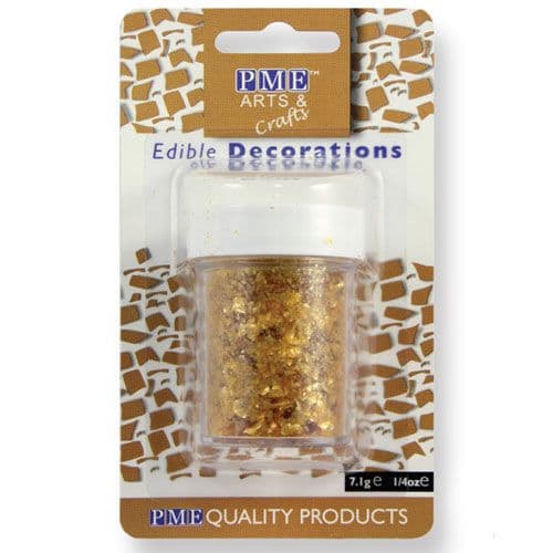 Edible Gold Glitter Flakes - PME