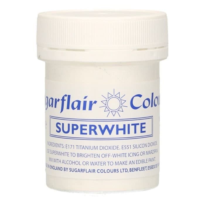 Sugarflair Superwhite Icing Whitener 20g Pulverfärg