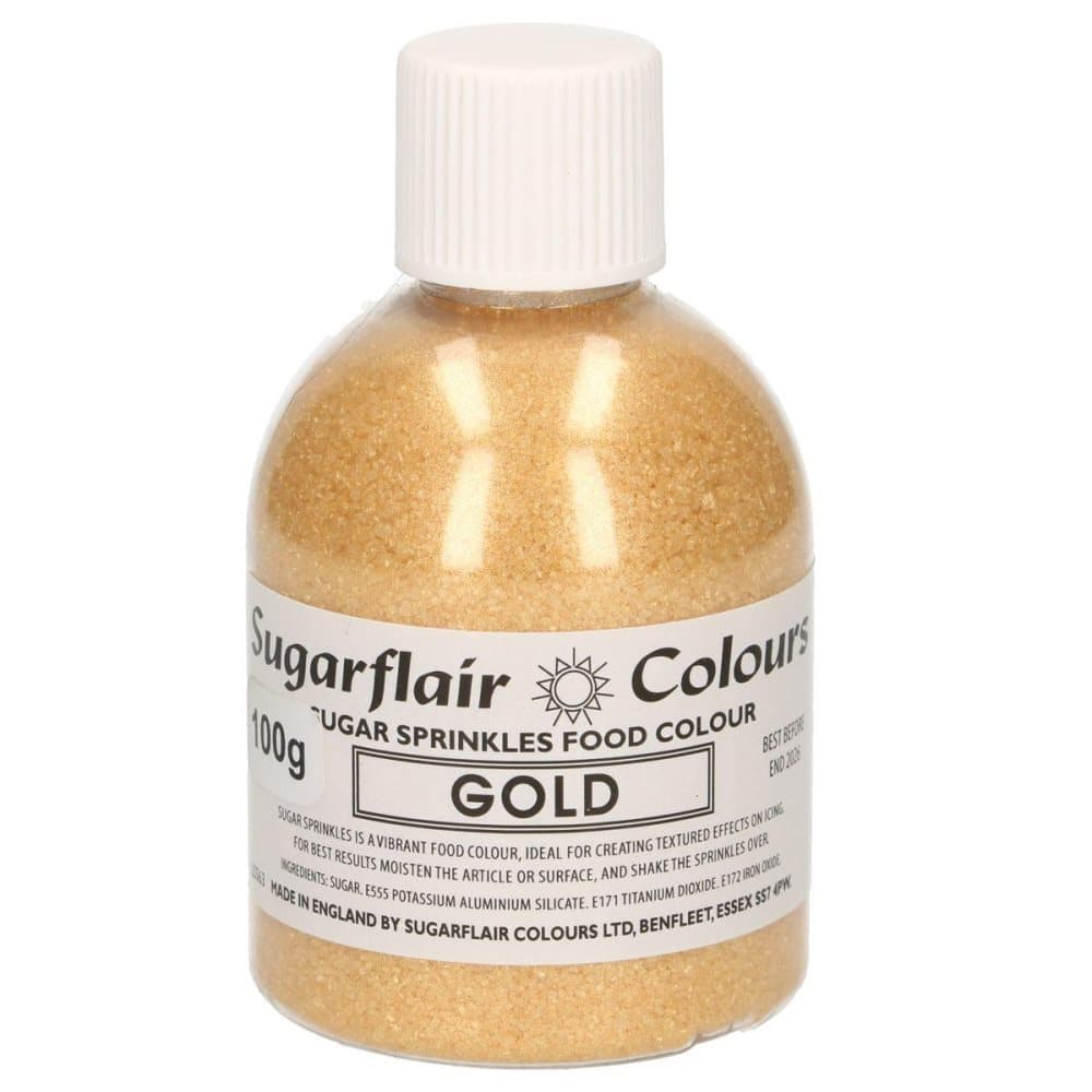 Färgat Socker, Sanding Sugar, Strössel Guld - Sugarflair