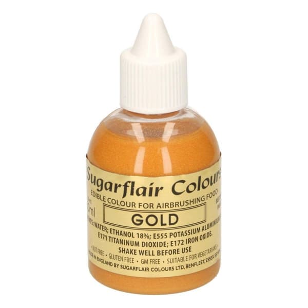 Sugarflair Airbrush Colouring -Gold- 60ml