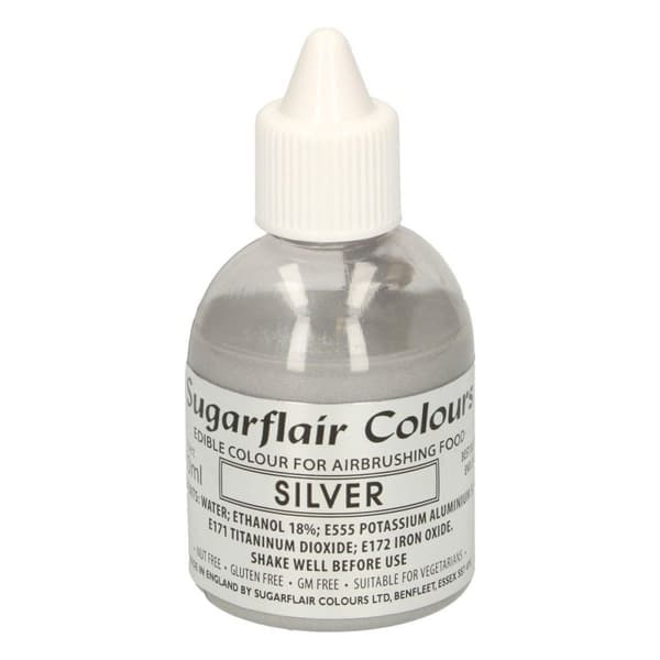 Sugarflair Airbrush Colouring -Silver- 60ml