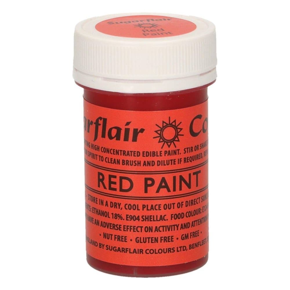 Ätbar Röd Matt Färg, Red- Sugarflair Edible Matt Paint- 20g