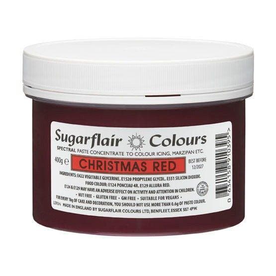 Sugarflair Paste Colour CHRISTMAS RED 400g