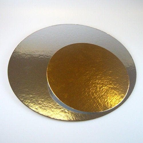 FunCakes Cake Card Gold/Silver -Round- 15cm pk/3