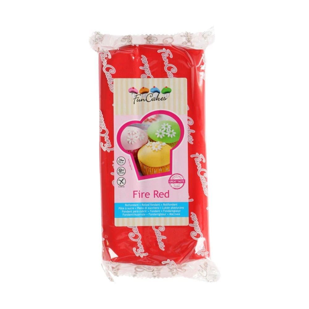 FunCakes Fondant -Fire Red- -1kg-