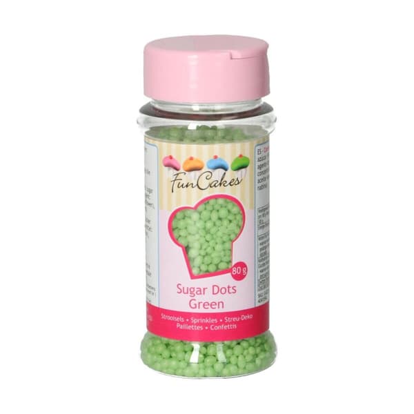 FunCakes Sugar Dots -Green- 80g