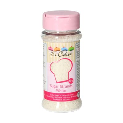 FunCakes Sugar Strands -White- 80g